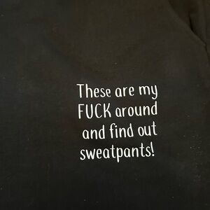 Athletic Works Black Sweatpants with Bold Statement